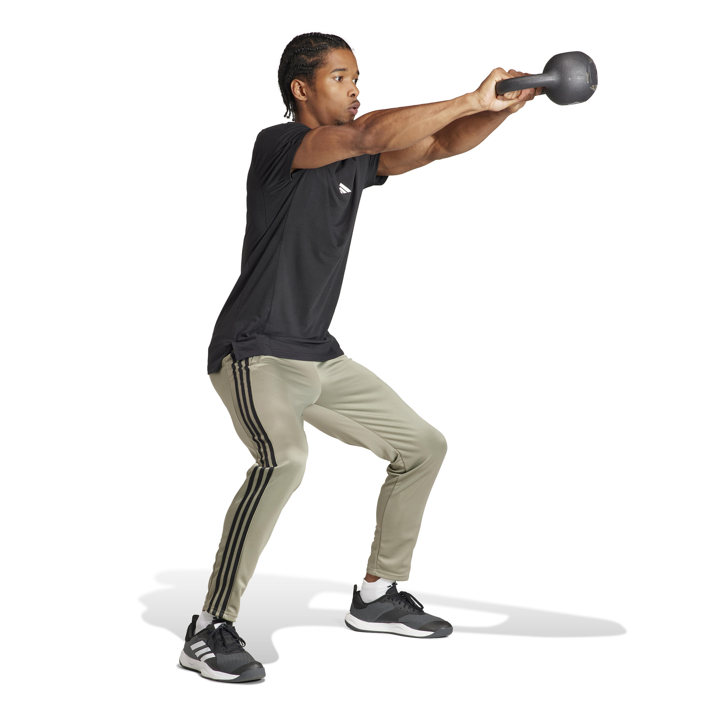 Adidas trainingsbroek Fitness | Grijs groen 3/7
