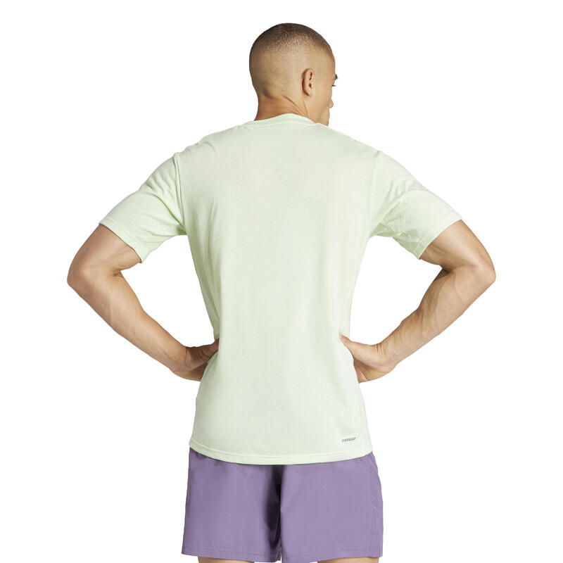 T-shirt ADIDAS uomo palestra regular fit traspirante verde