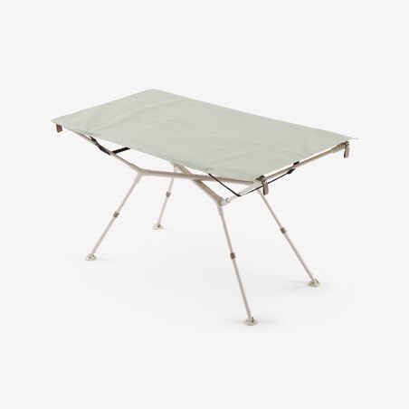 Compact Camping Table  4/6 People Wooden Top Storage Pocket