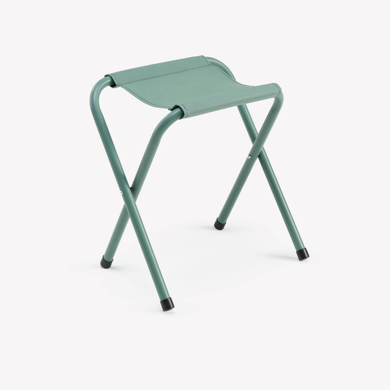 Folding camping stool - green