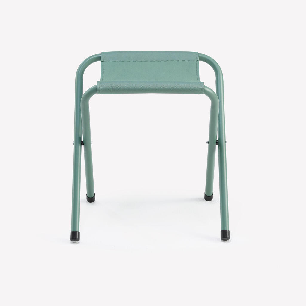 Taburete plegable de camping verde 