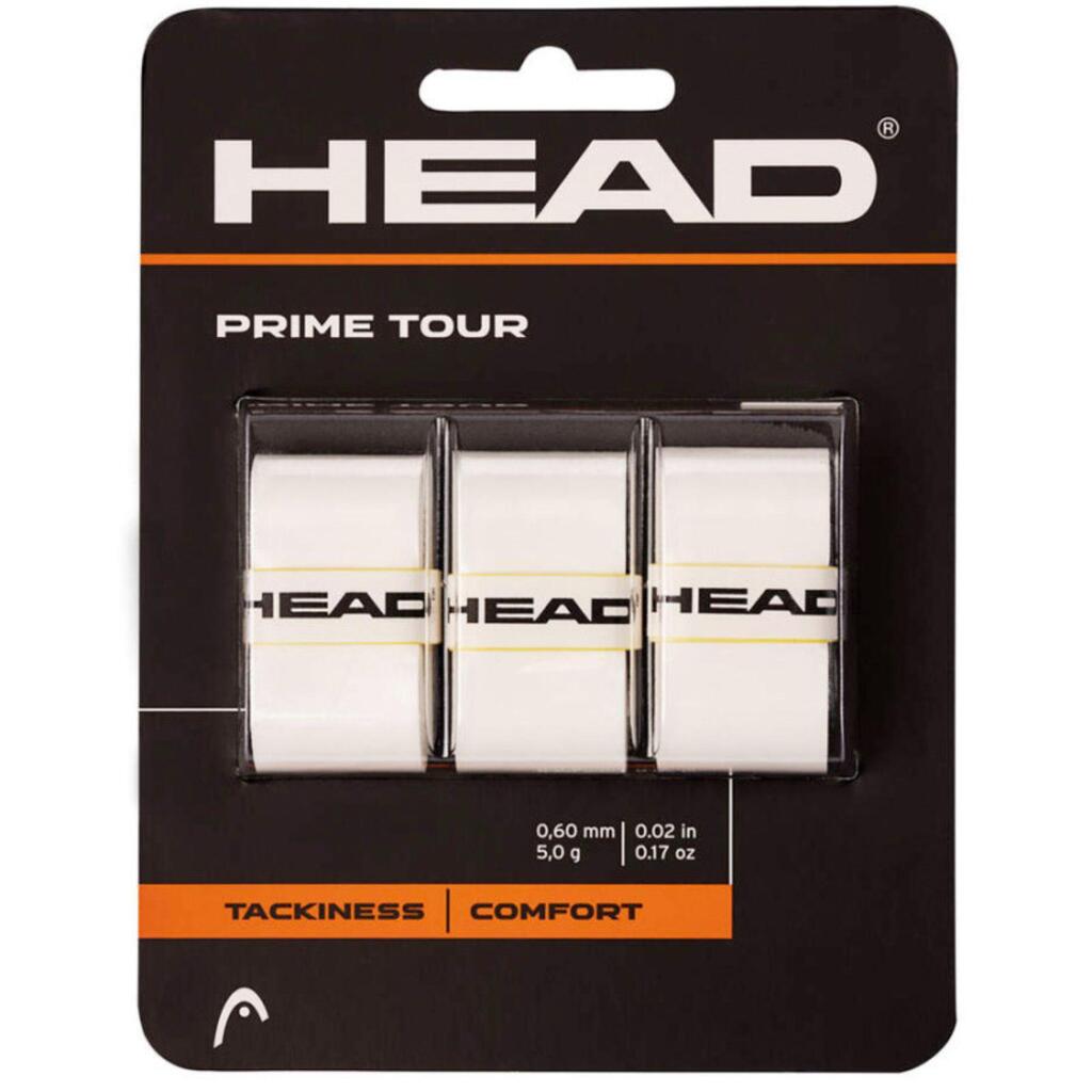 Tennis Racket Overgrip Prime Tour Tri-Pack - White