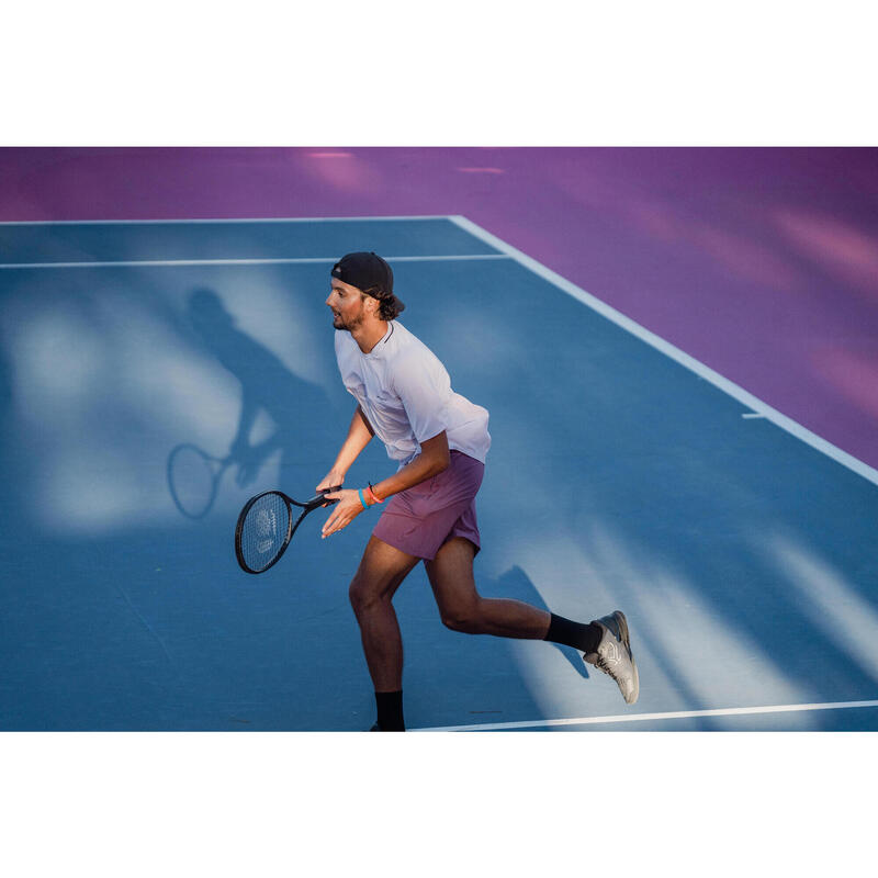 Erkek Kısa Kollu Tenis Tişörtü - Mor - Dry - Gaël Monfils