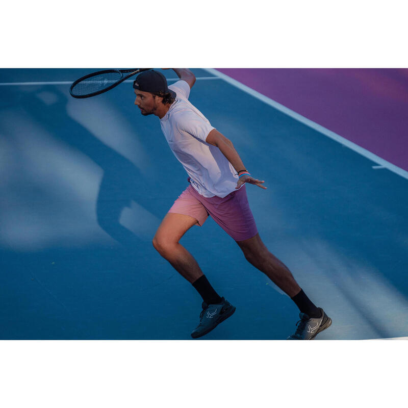 T-shirt tennis manches courtes homme - Artengo DRY violet Gaël Monfils