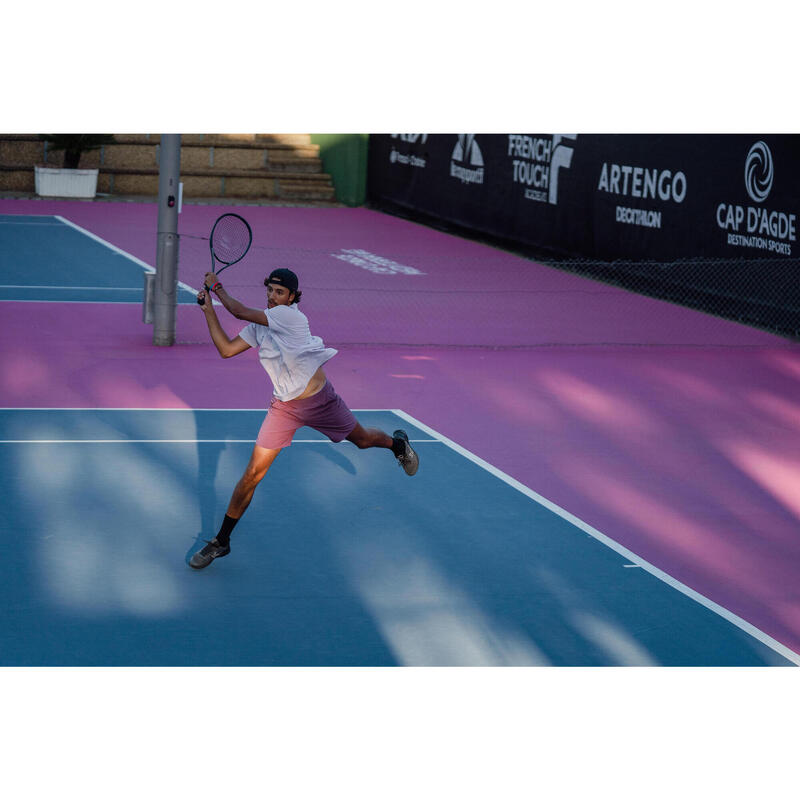 Erkek Kısa Kollu Tenis Tişörtü - Mor - Dry - Gaël Monfils