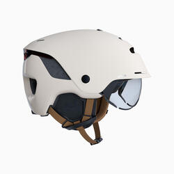 Casque vélo ville 900 - visière et éclairage arrière - beige