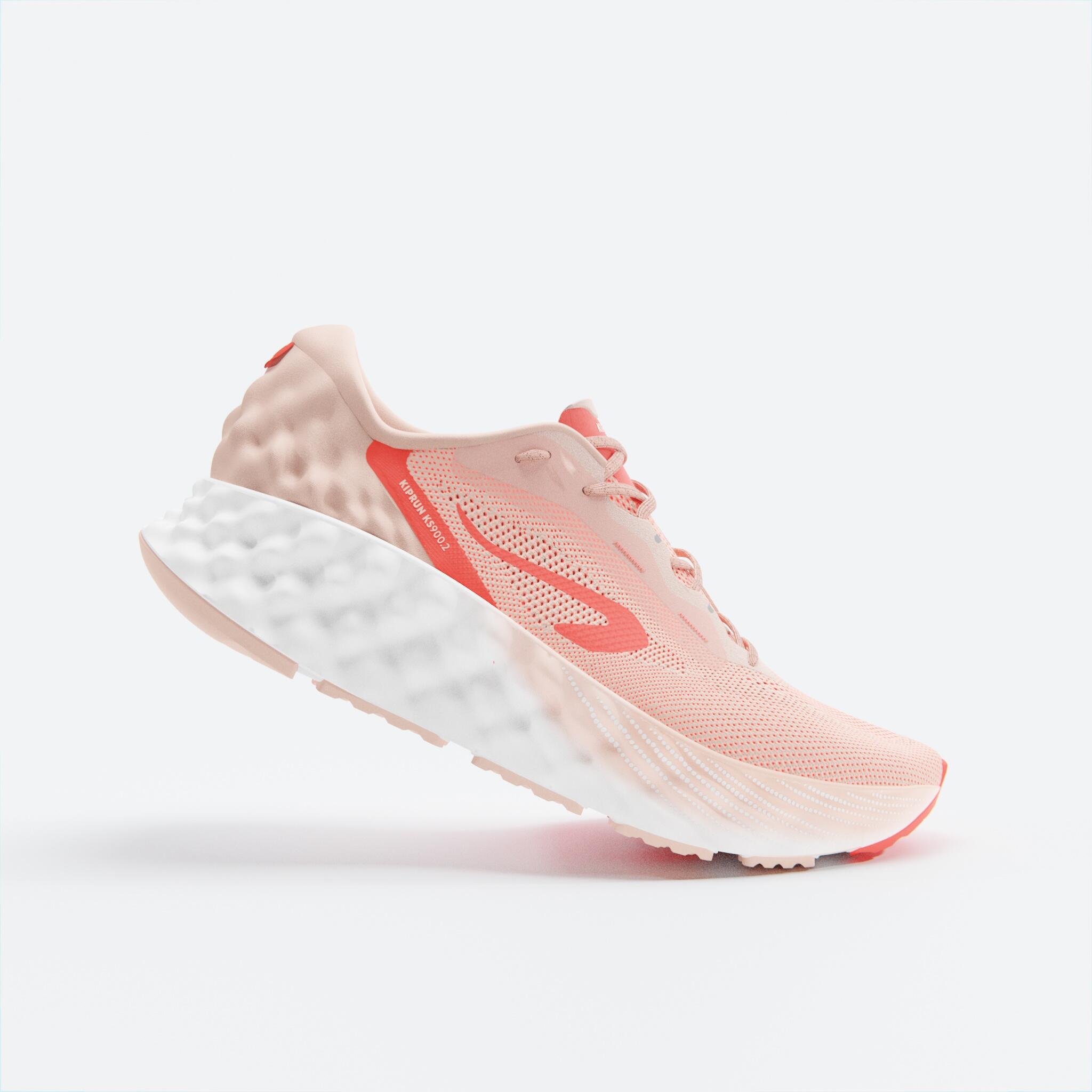 Kiprun - Chaussure De Running Femme - Kiprun Ks900 2 Blanc Corail - Chaussures De Sport - Running Trail Athletisme - Rose-rouge - 37 - Decathlon