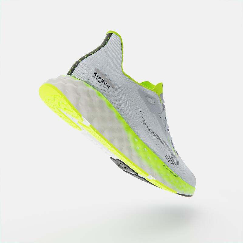 Hardloopschoenen voor heren KS900 Light grijs/geel