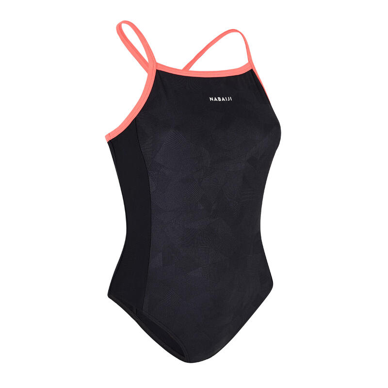 Maillot de Bain de Natation une pièce femme Kamyli Geol noir