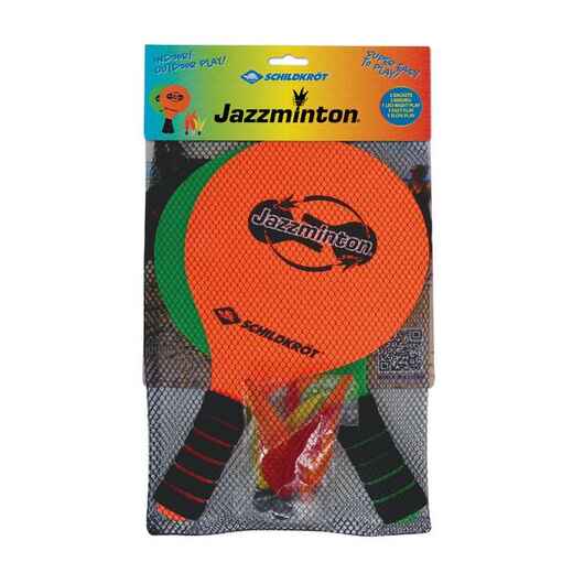 
      Komplektis on kaks reketit ja Shuttlecocks Jazzminton V2
  