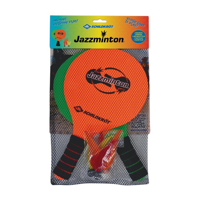 Jazzminton Set 2 Schläger + Federbälle V2 