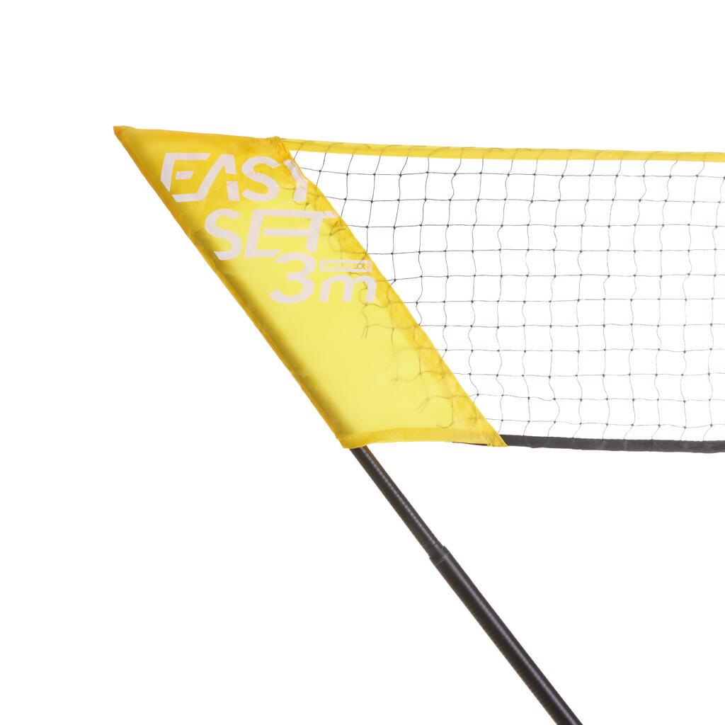 Lauko badmintono tinklo rinkinys „Easy SET“, 3 m, geltonos spalvos