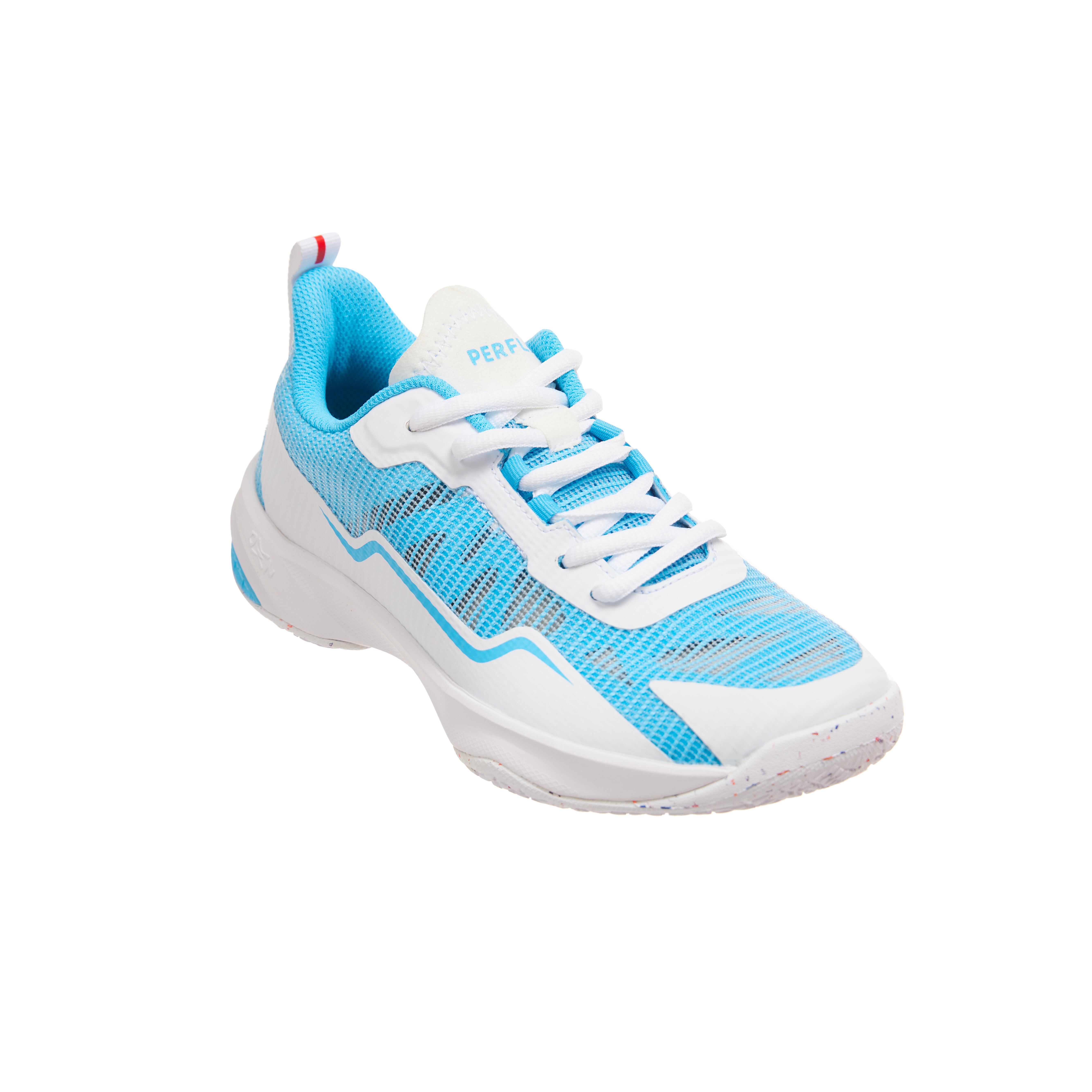 BS Lite 560 Children's Badminton Shoes - White/Aqua