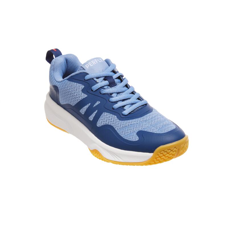 Badmintonschoenen voor kinderen BS SENSATION 530 marineblauw mistgrijs