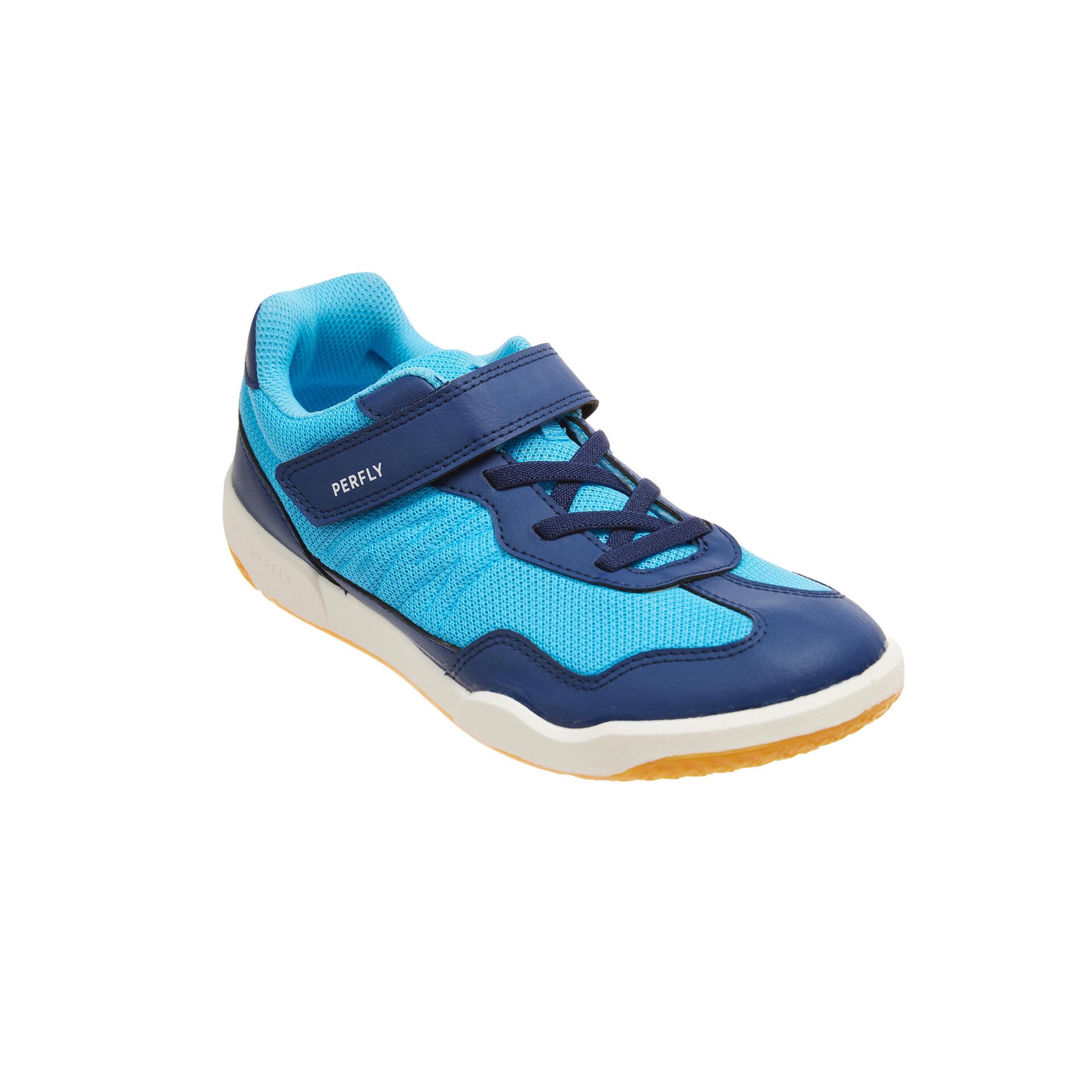 JUNIOR BADMINTON SHOES BS SENSATION 190 NAVY AQUA