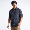 Men Checked Full Sleeve Light Flannel Shirt Black - Travel 500