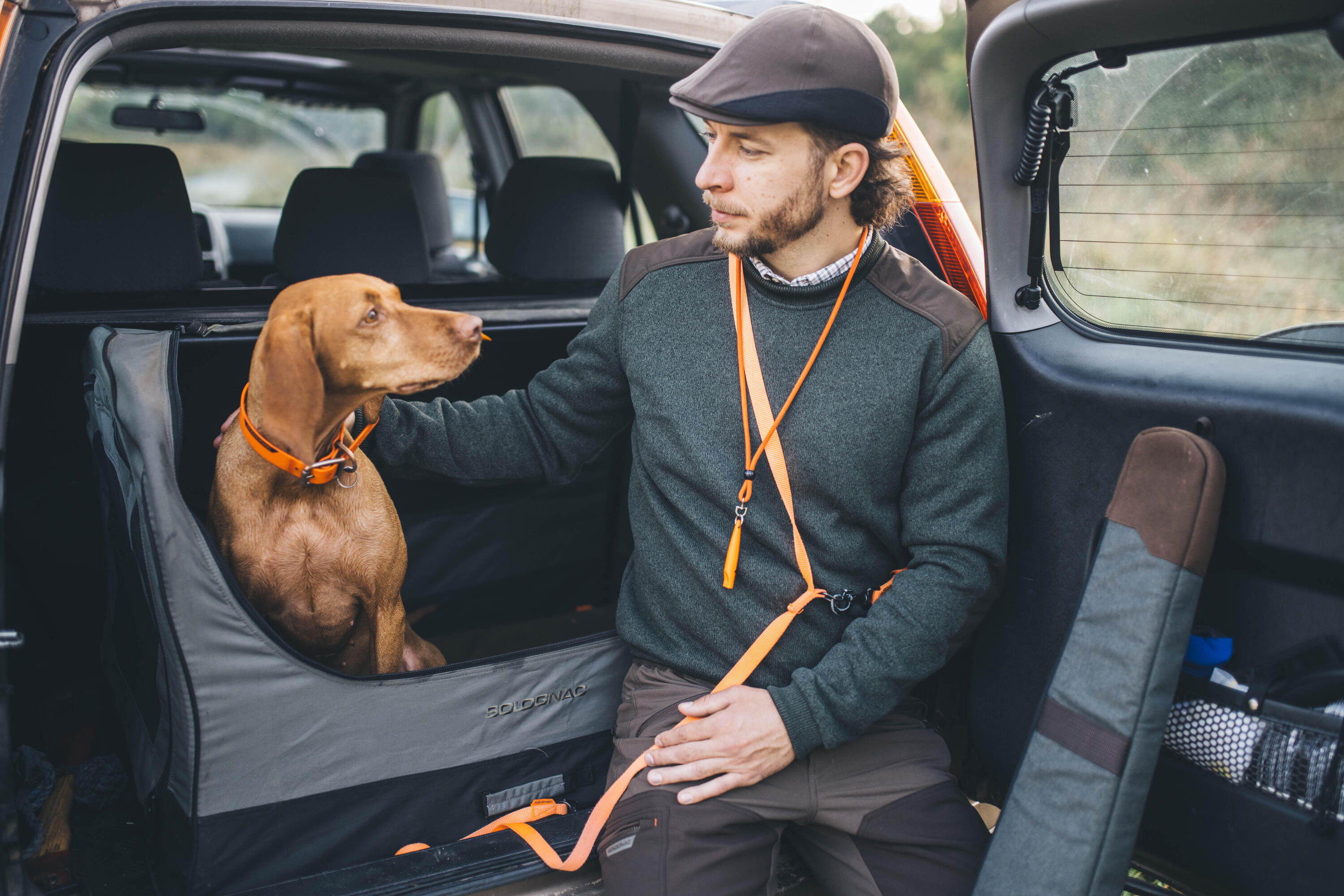 Hundehalsband 500 neonorange 8/10