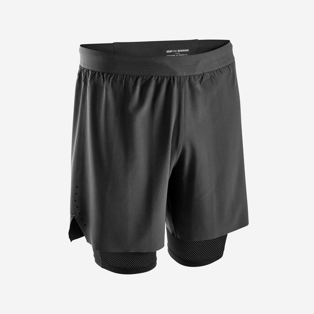 Men s 2 in 1 Anti Chafing Running Shorts RUN 500 Black men-s-2-in-1-anti-chafing-running-shorts-run-500-black