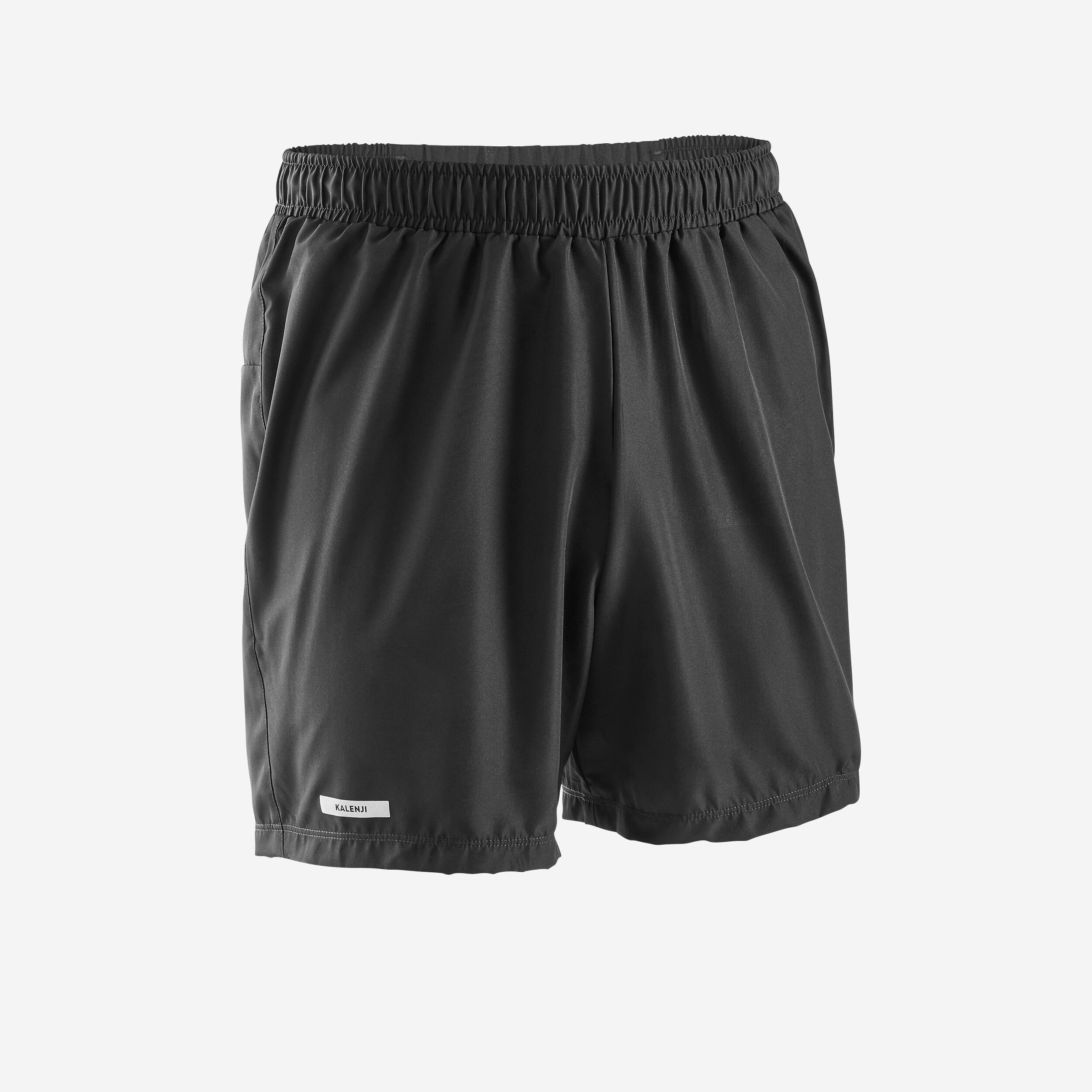Short de running negro para hombre Kiprun Run 100 12/12