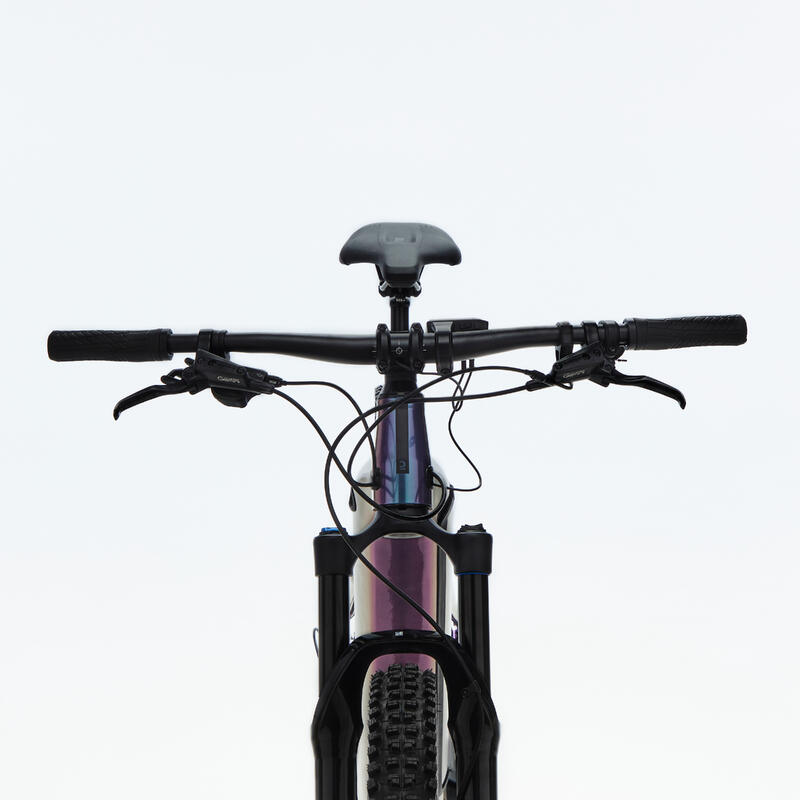 Bicicleta eléctrica montaña Rockrider E-EXPL 700 Violeta Iridiscente 29" 630 Wh