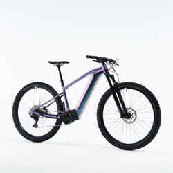 Bicicleta eléctrica montaña Rockrider E-EXPL 700 Violeta Iridiscente 29" 630 Wh