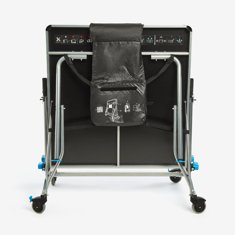 Table Tennis Table Cover for Medium Outdoor Folded Tables Black PONGORI Decathlon