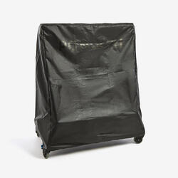Housse de table de ping pong noire pour table medium extérieure repliée