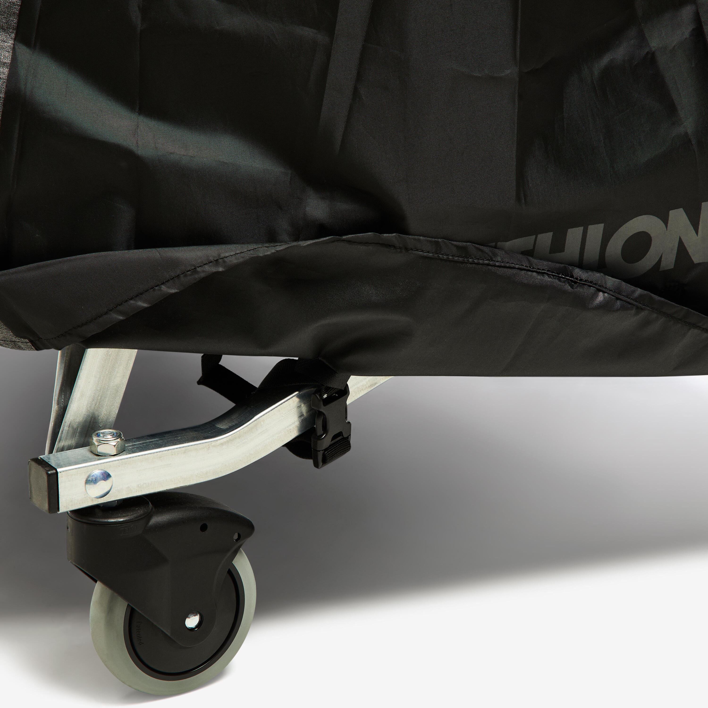 Housse de table de ping pong noire pour table medium extérieure repliée 8/8