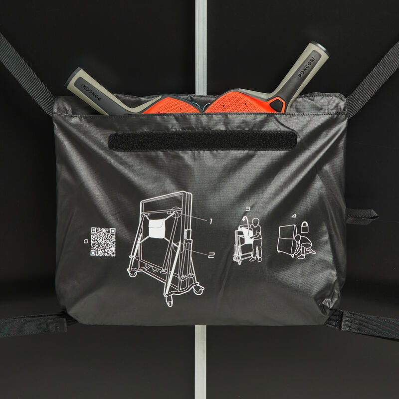 Table Tennis Table Cover for Medium Outdoor Folded Tables Black