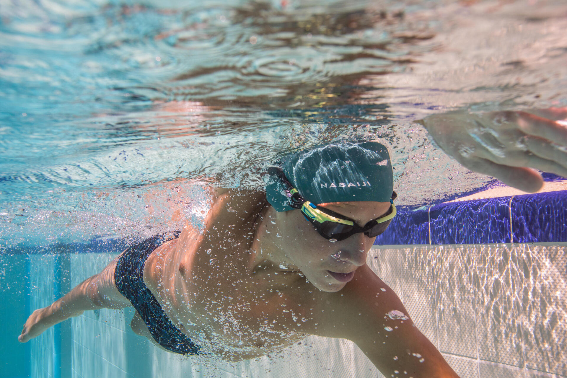 Swimming goggles SPIRIT Smoked lenses Size small Black yellow