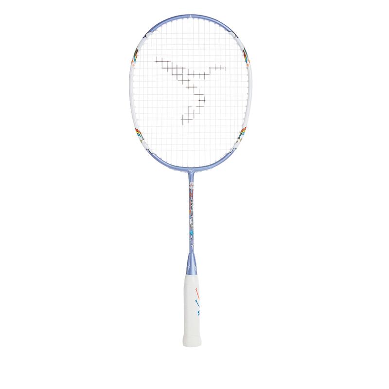 Kids Badminton Racket 77g Light Weight Isometric Frame White/Blue