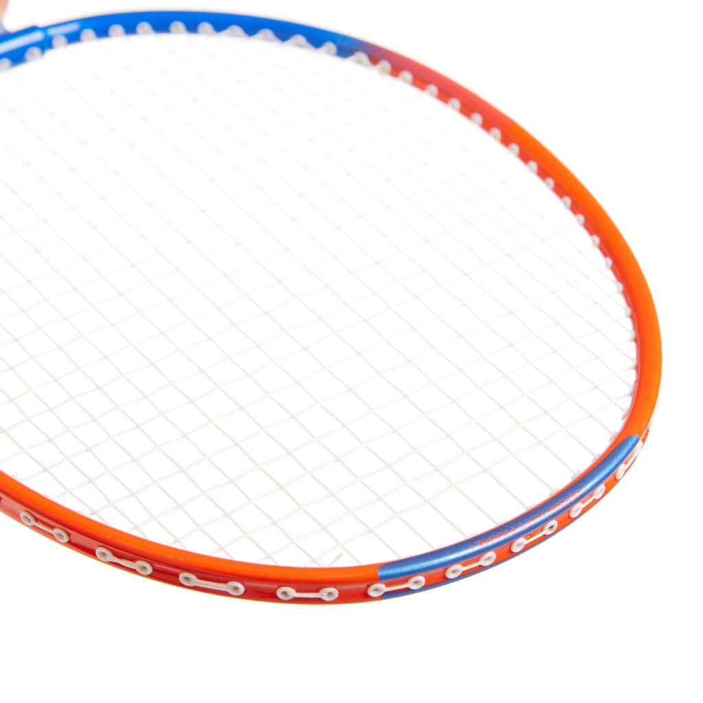 Reket za badminton BR100 aluminijski 90 g dječji plavo-crveni