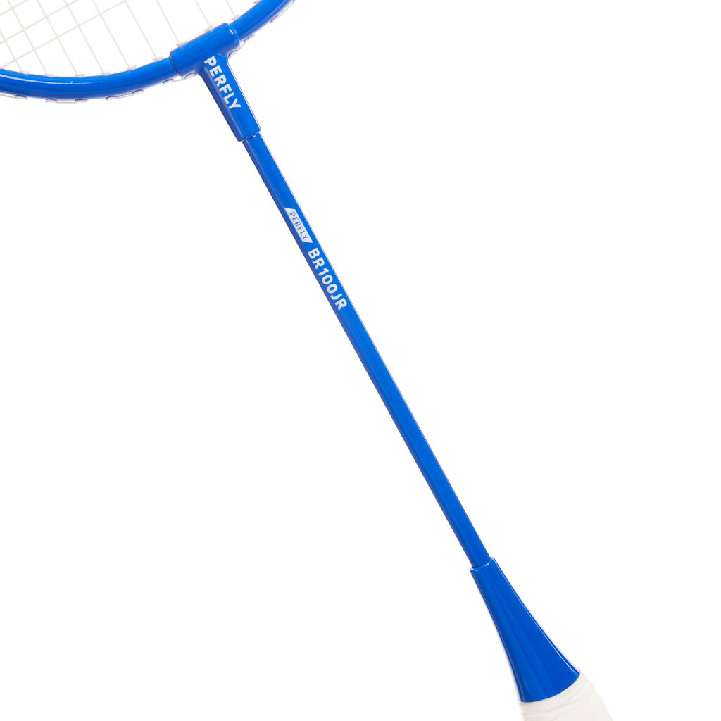 Bērnu alumīnija badmintona rakete “BR 100”, zila, sarkana