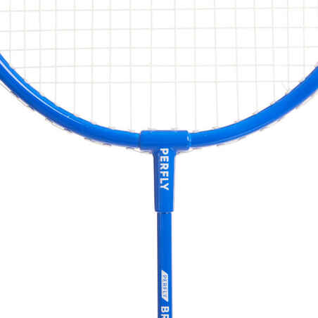 Vaikiška badmintono raketė iš aliuminio „BR 100“, 90 g, mėlyna, raudona