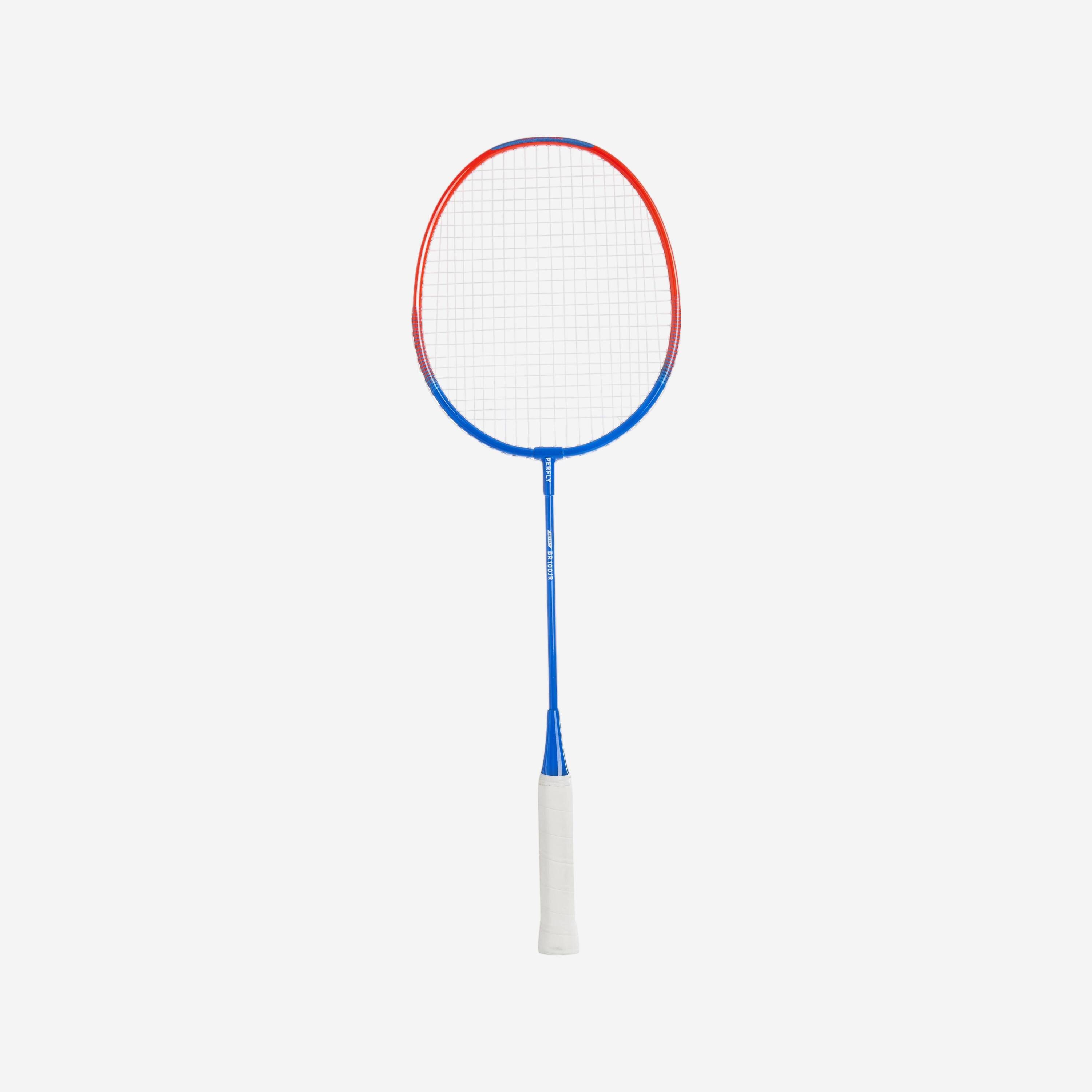 Kids Badminton Racket 90g Aluminium BR100 Blue Red -  1