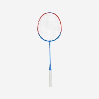 Badmintonracket voor kinderen br100 aluminium blauw rood 90 g
