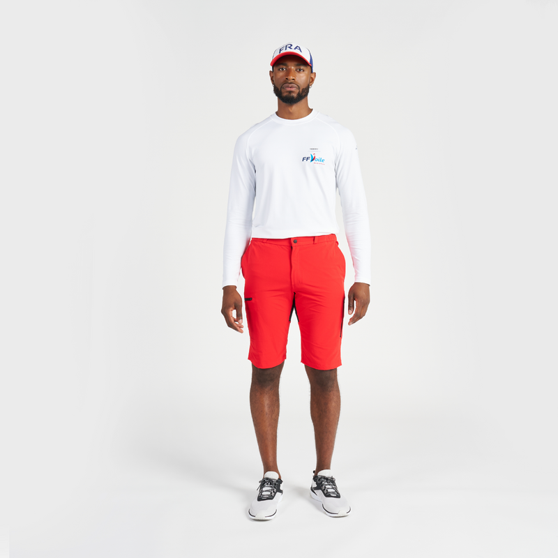 Short de voile Sailing 500 Homme Rouge pour les clubs et collectivites Decathlon Pro
