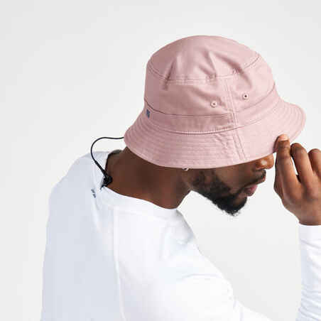 Adult Bucket Hat Sailing 100 cotton Pink taupe
