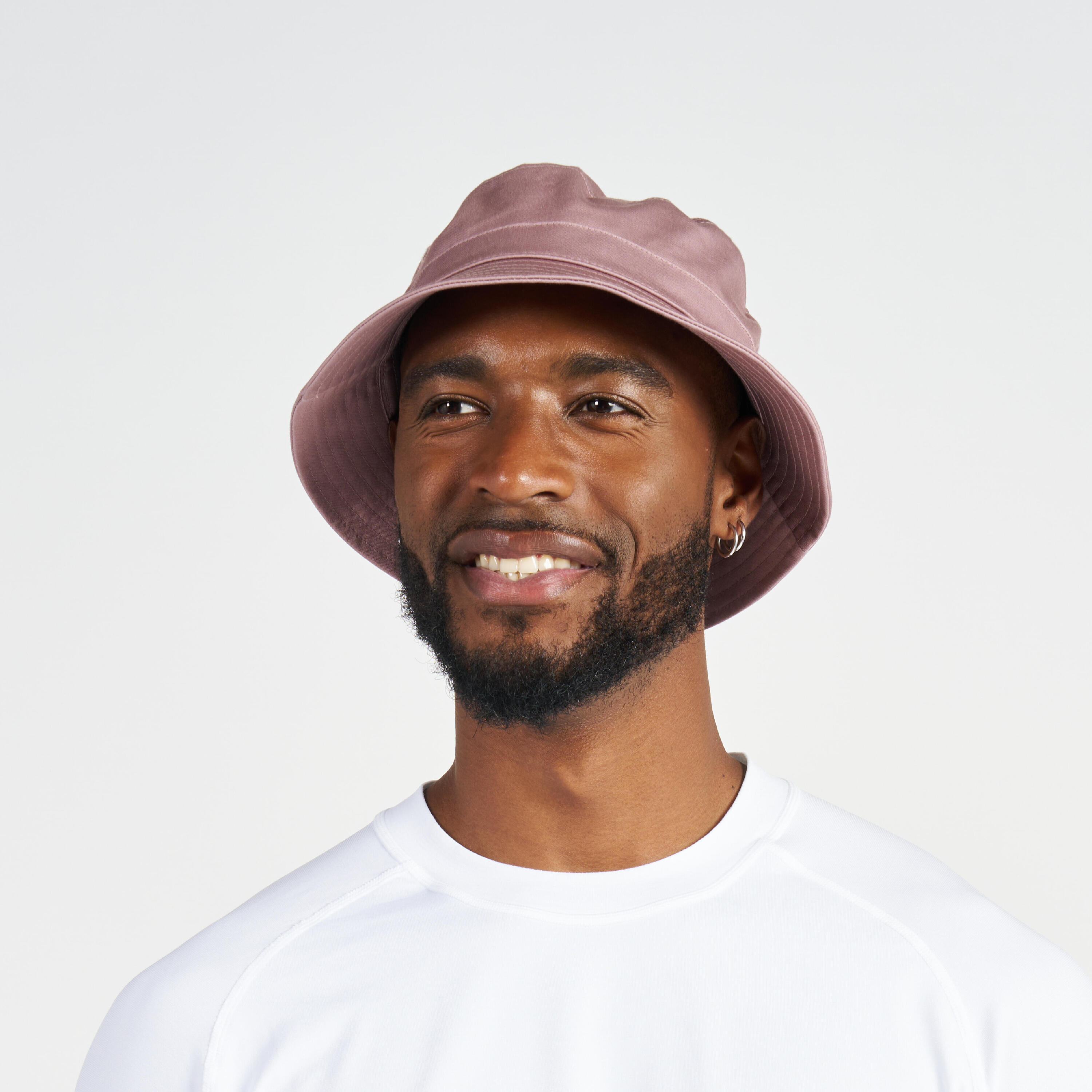 TRIBORD Adult Bucket Hat Sailing 100 cotton Pink taupe