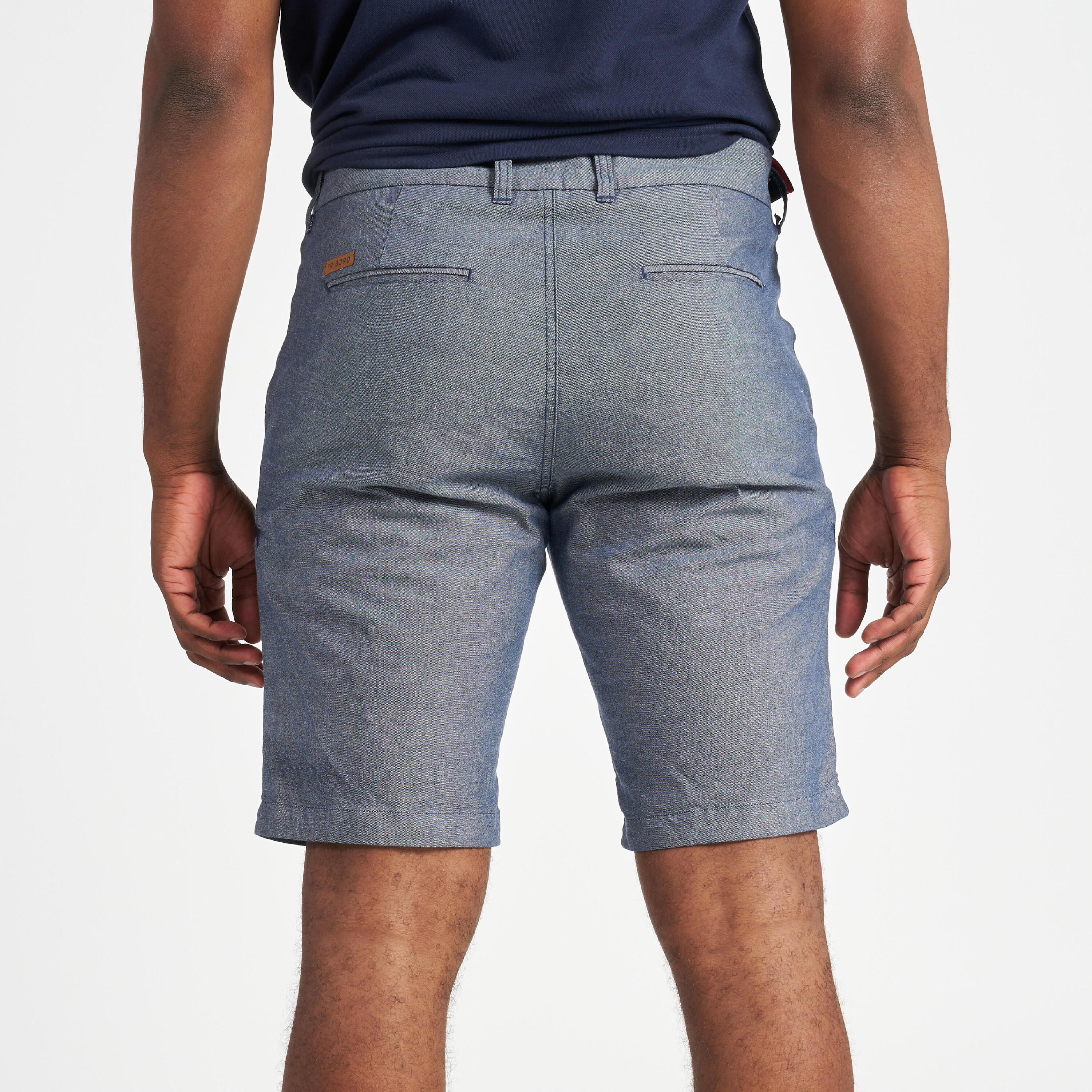 Zeilbermuda voor heren Sailing 100 blauw grijs 5/10