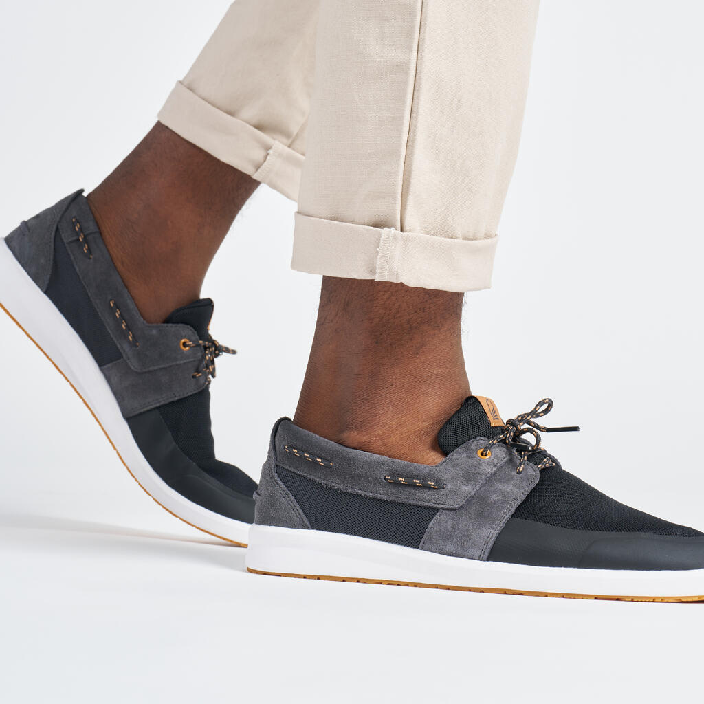 Men's Sailing Boat Shoes 100 Black