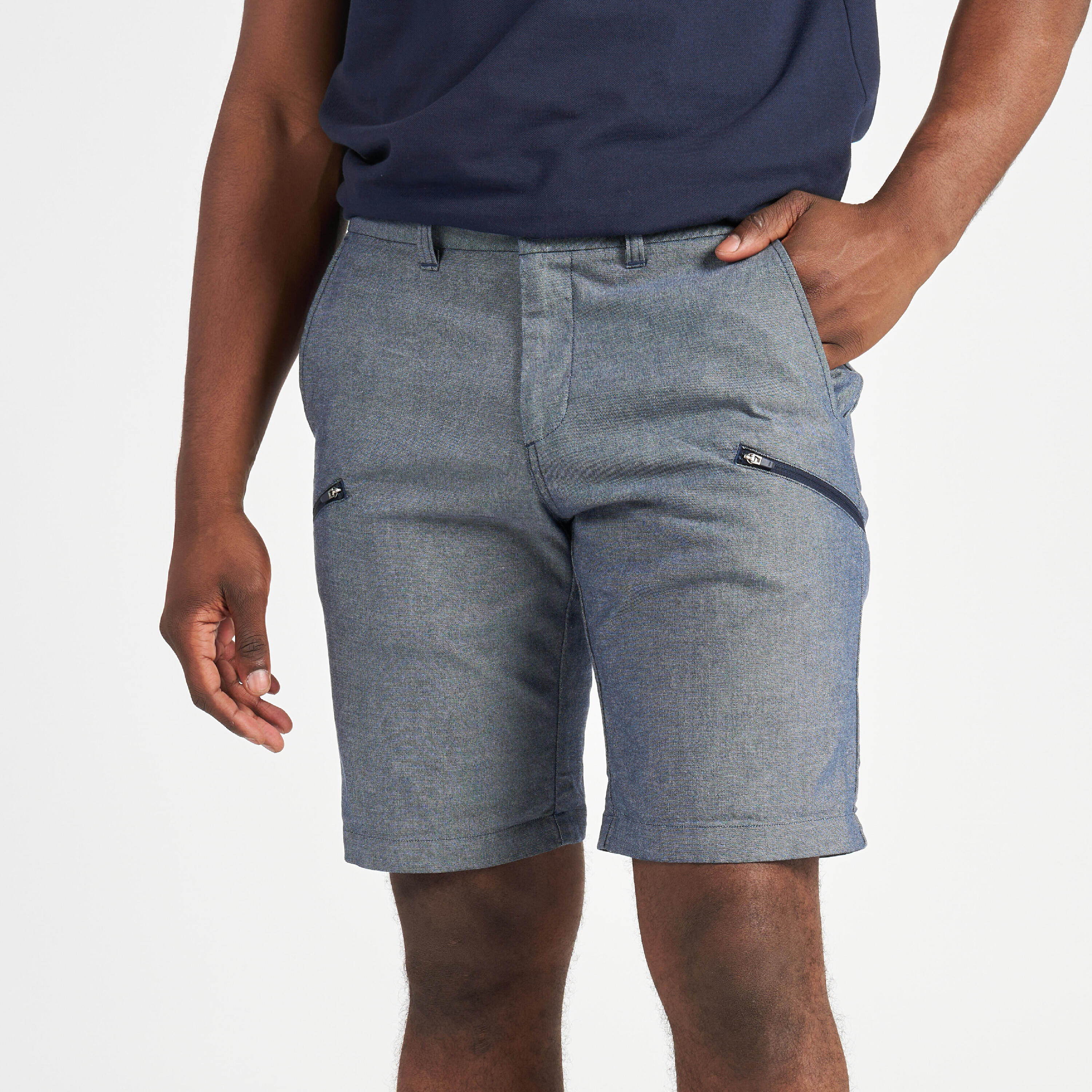 TRIBORD Pantaloncini vela uomo SAILING 100 blu-grigio
