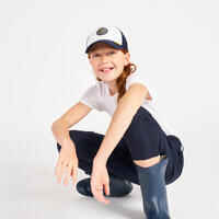 Kids' sailing cap Sailing 500 Ecru blue