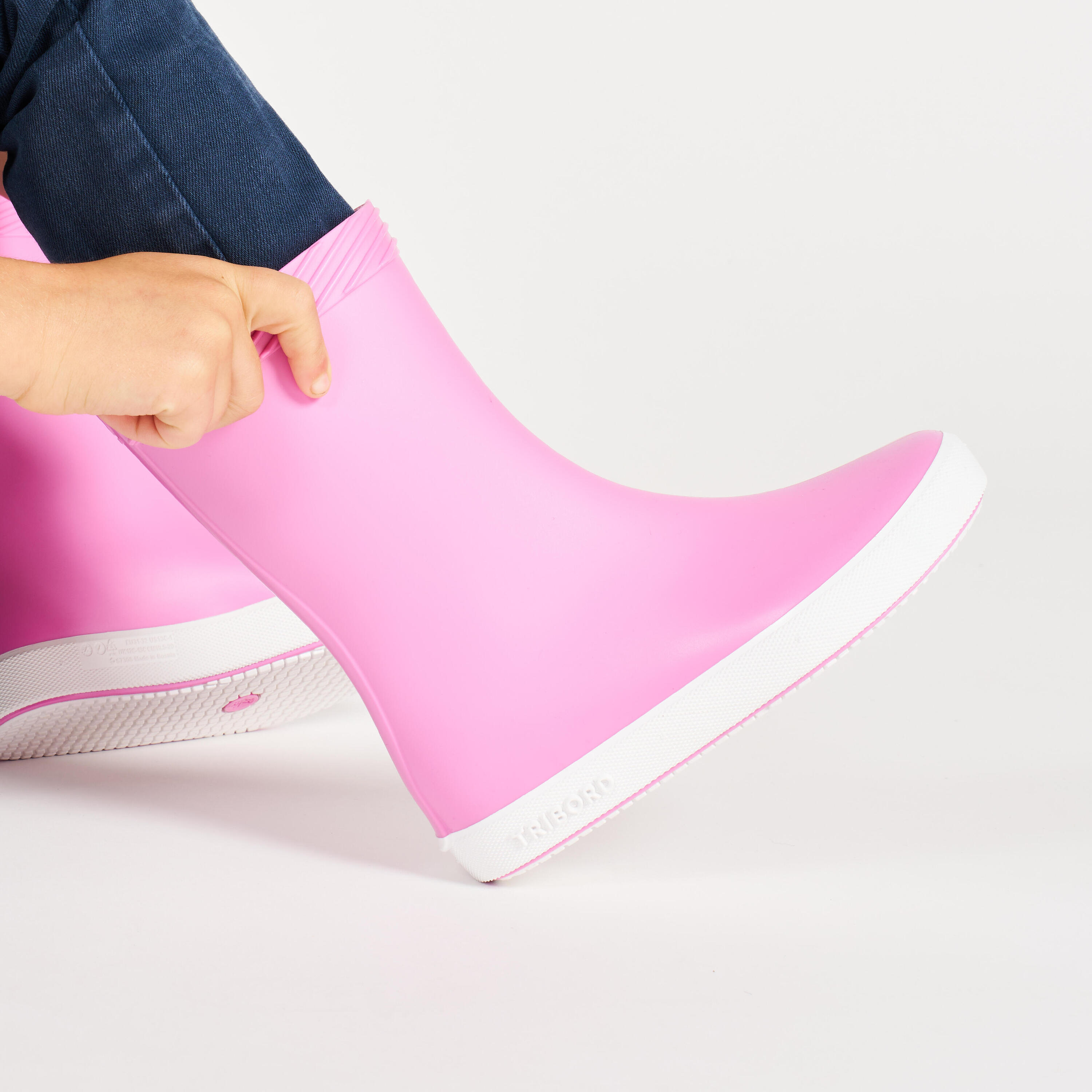 Kids' Rain Boots 100 Pink 8/9