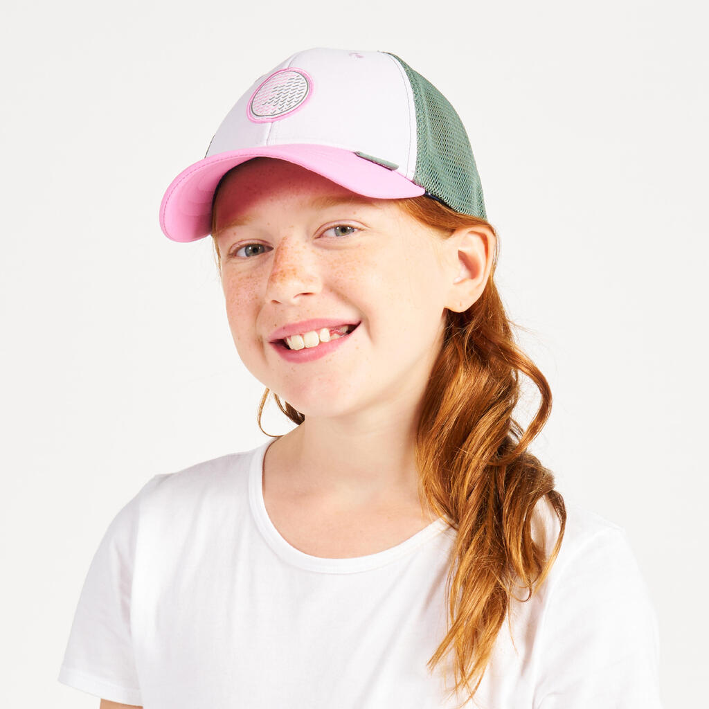 Kids' sailing cap Sailing 500 Pink grey