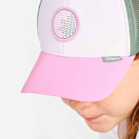 Vaikiška buriavimo kepurė „500 Ecru“, rožinė, pilka