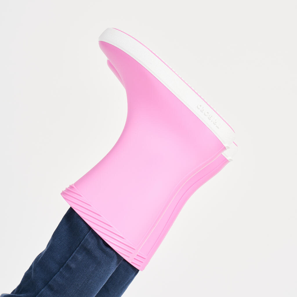 Kid’s Rain boots for sailing 100 - pink