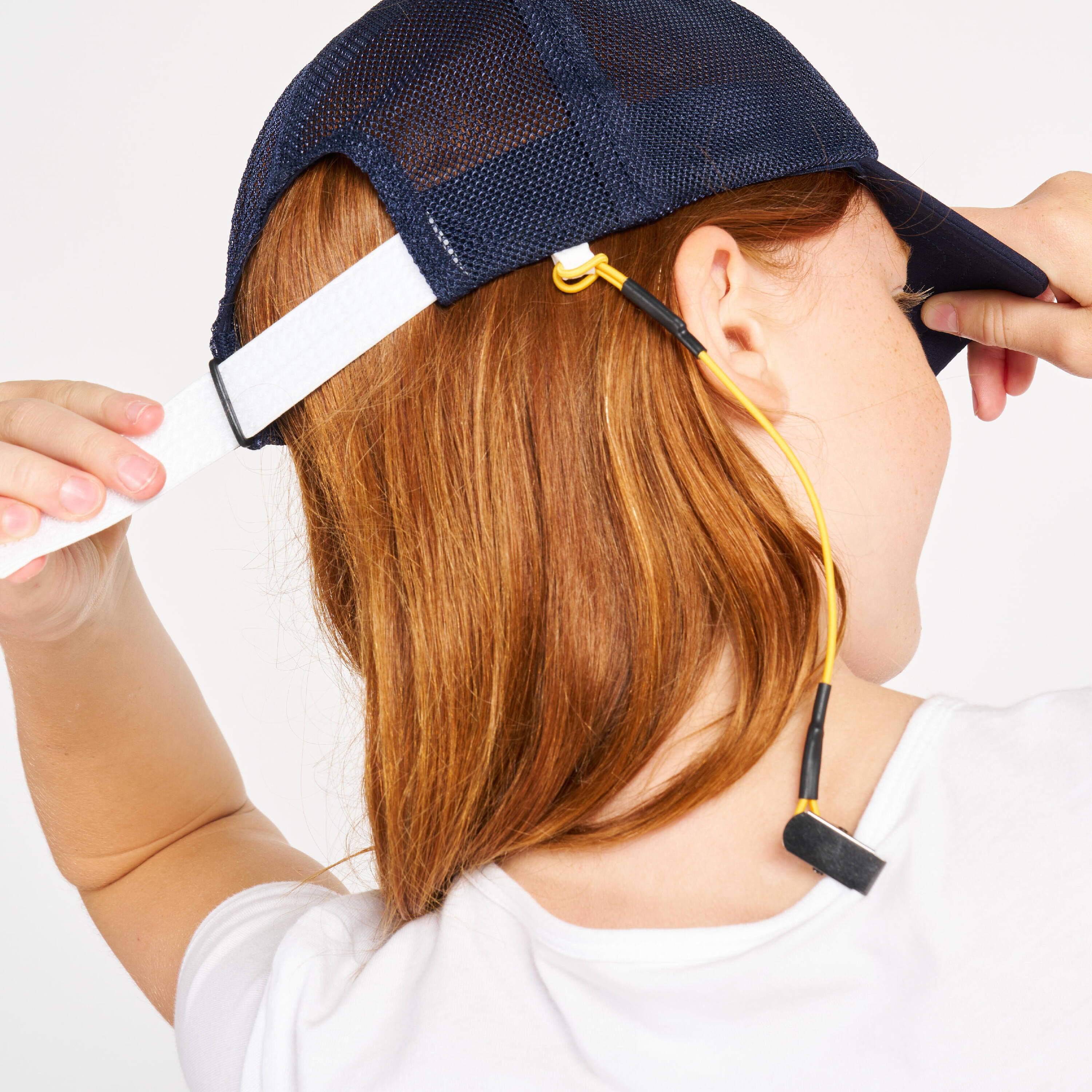Kids' sailing cap Sailing 500 Ecru blue -  3