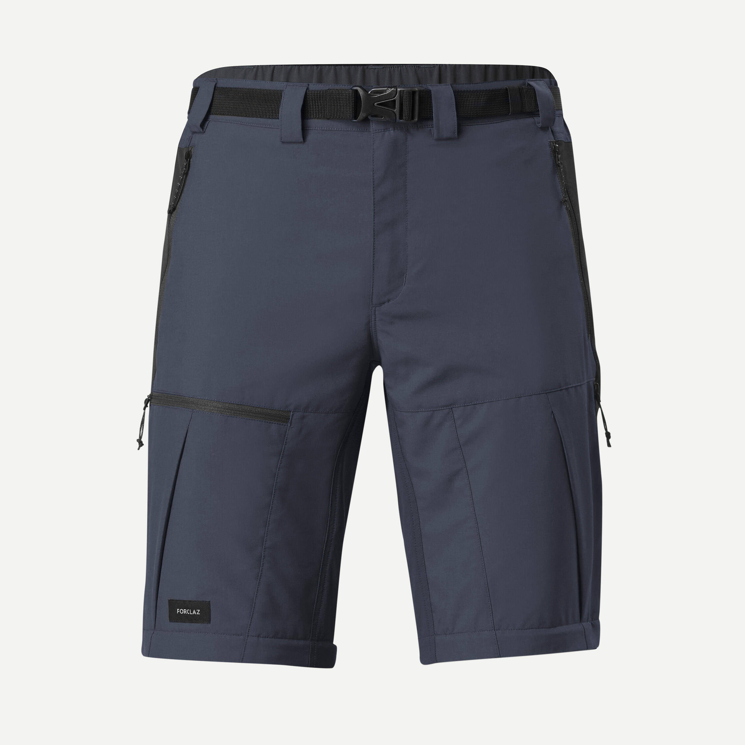 Men Zip-Off Dry Fit Durable Trekking Pants Grey Blue - MT500 -  4