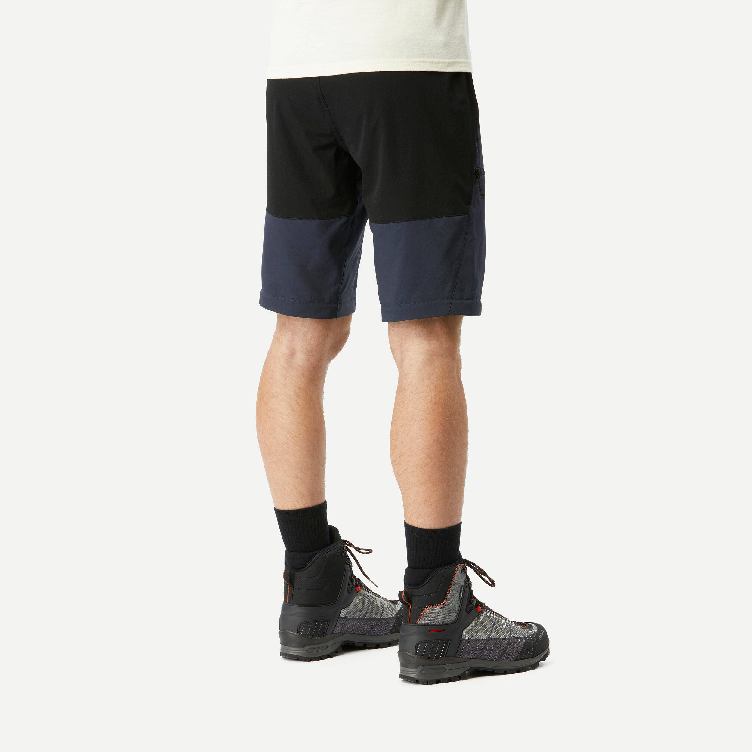 Men Zip-Off Dry Fit Durable Trekking Pants Grey Blue - MT500 -  5